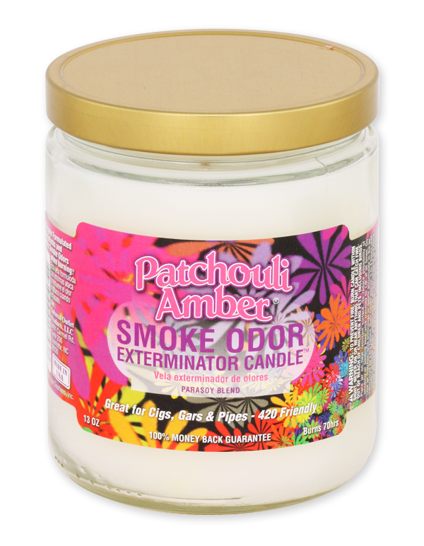 Patchouli Amber Smoke Odor Exterminator Jar Candle – 13 oz