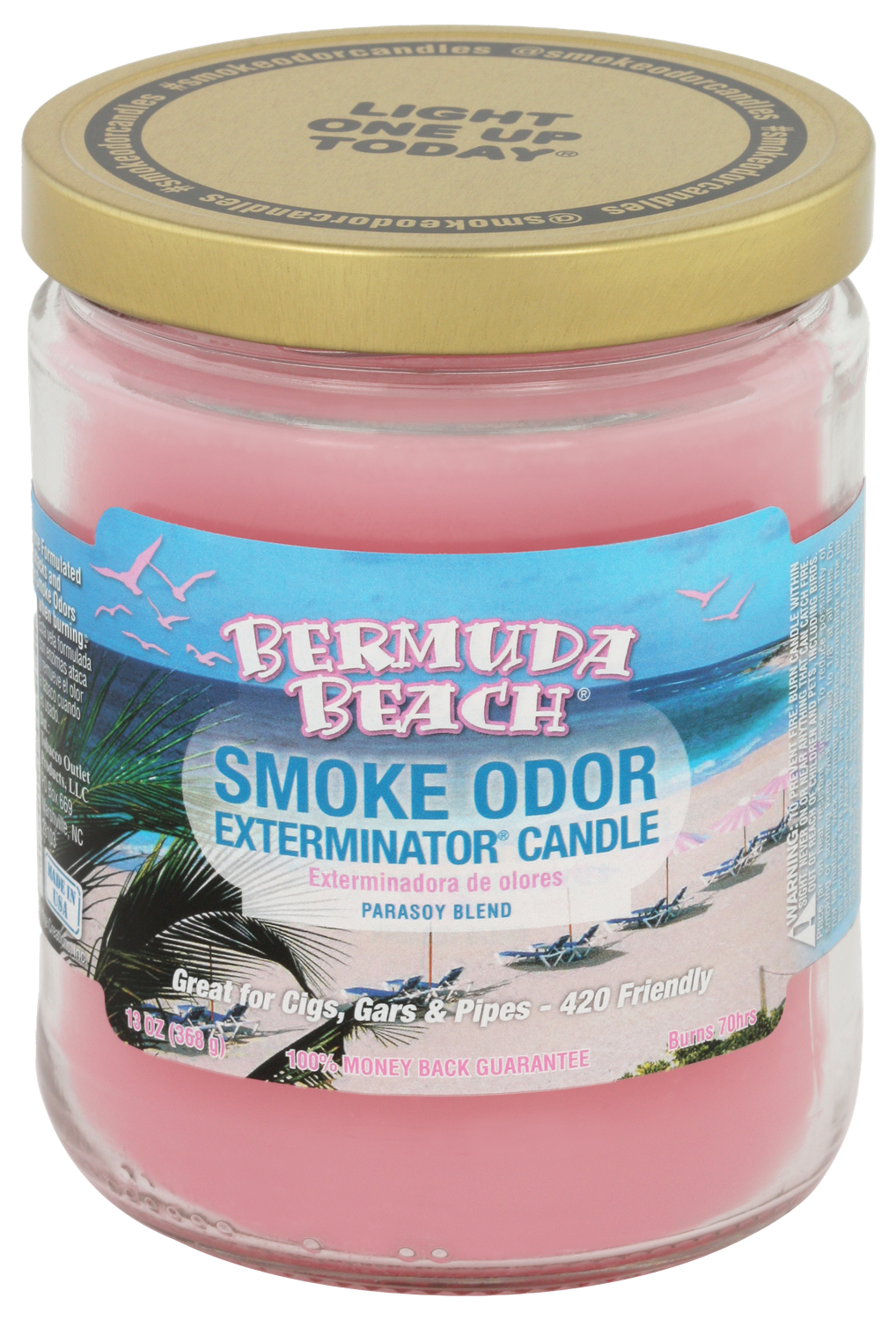 Bermuda Beach Smoke Odor Exterminator Jar Candle – 13 oz