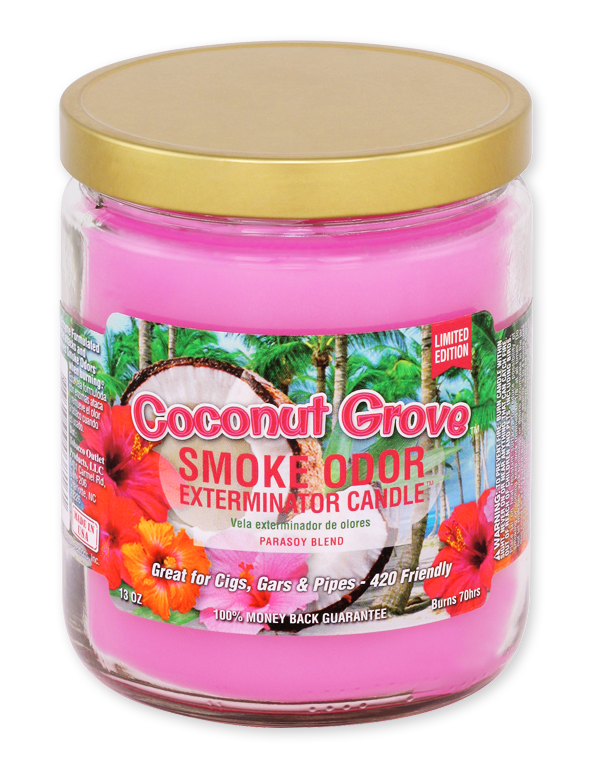 Coconut Grove Smoke Odor Exterminator Jar Candle – 13 oz