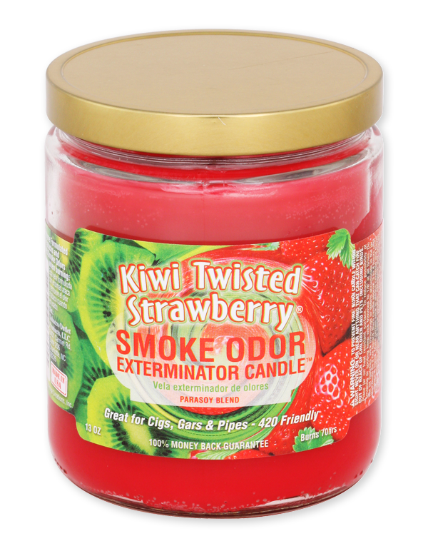 Kiwi Twisted Strawberry Smoke Odor Exterminator Jar Candle – 13 oz