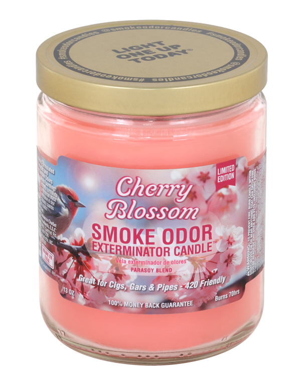 Cherry Blossom Smoke Odor Exterminator Jar Candle – 13 oz