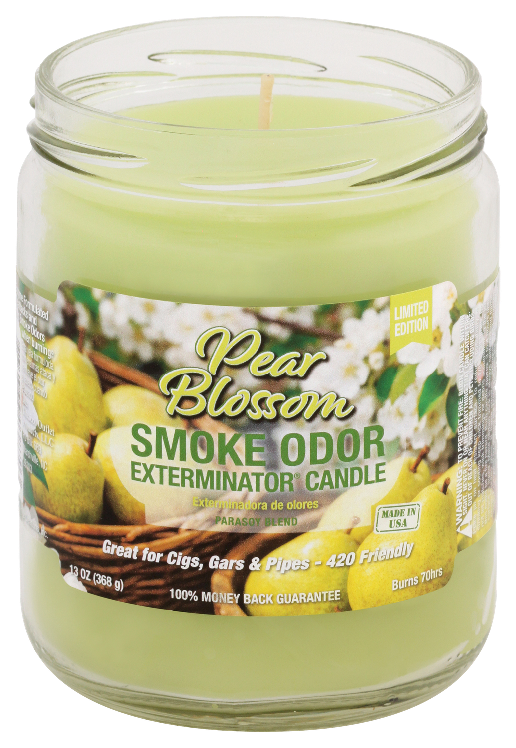 Pear Blossom Smoke Odor Exterminator Jar Candle – 13 oz