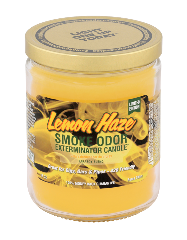 Lemon Haze Smoke Odor Exterminator Jar Candle – 13 oz