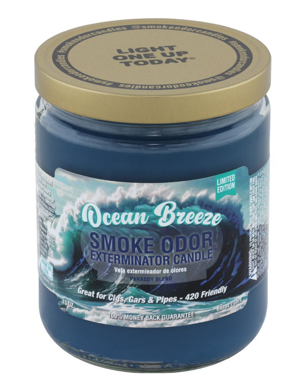 Ocean Breeze Smoke Odor Exterminator Jar Candle – 13 oz