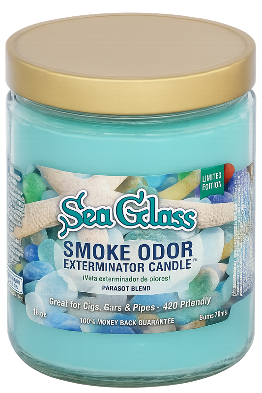 Sea Glass Smoke Odor Exterminator Jar Candle – 13 oz