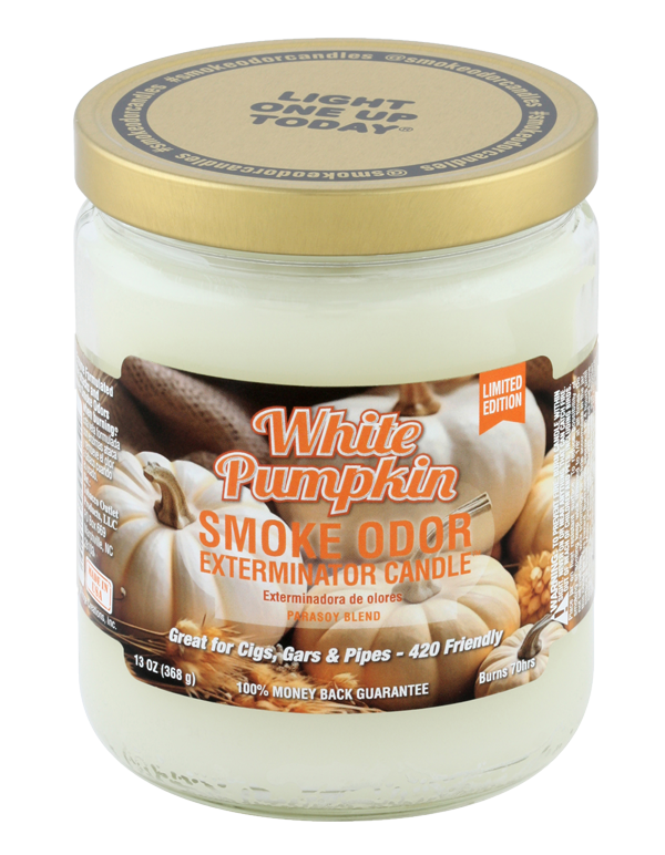 White Pumpkin Smoke Odor Exterminator Jar Candle – 13 oz