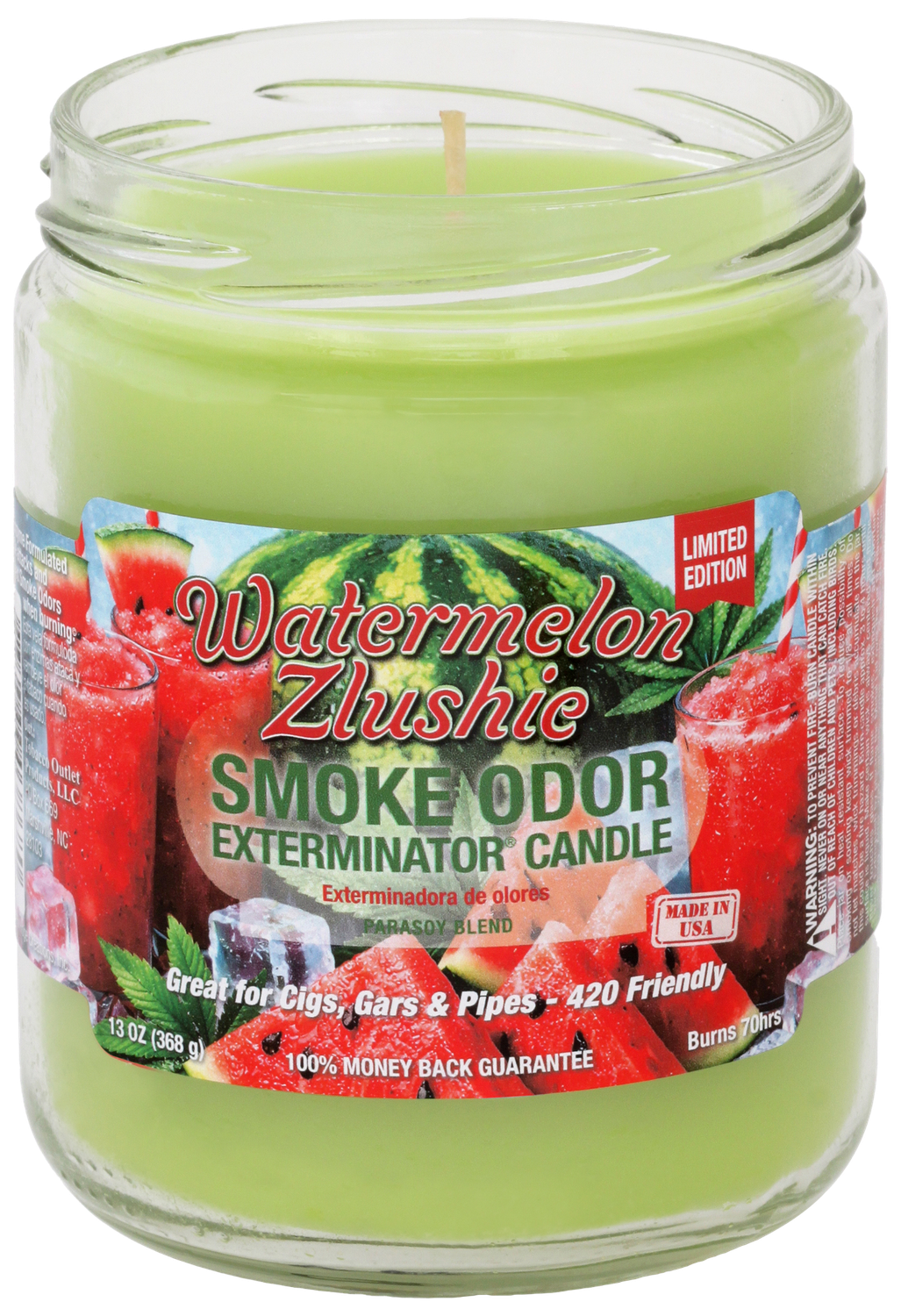 Watermelon Zlushie Smoke Odor Exterminator Jar Candle – 13 oz