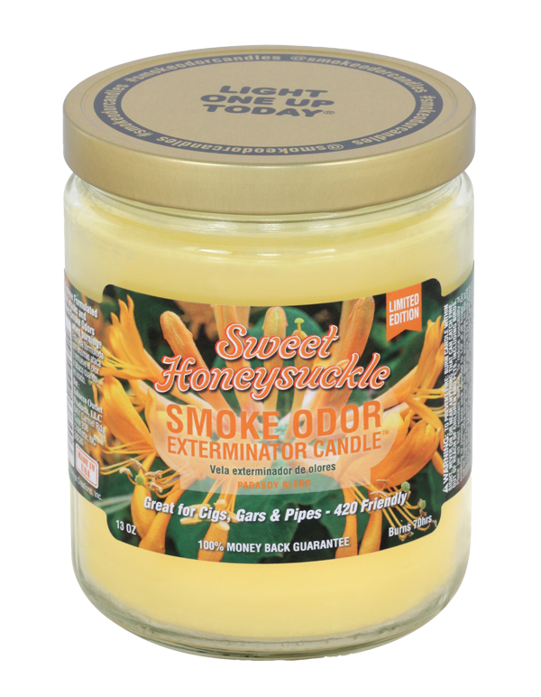 Sweet HoneySuckle Smoke Odor Exterminator Jar Candle – 13 oz