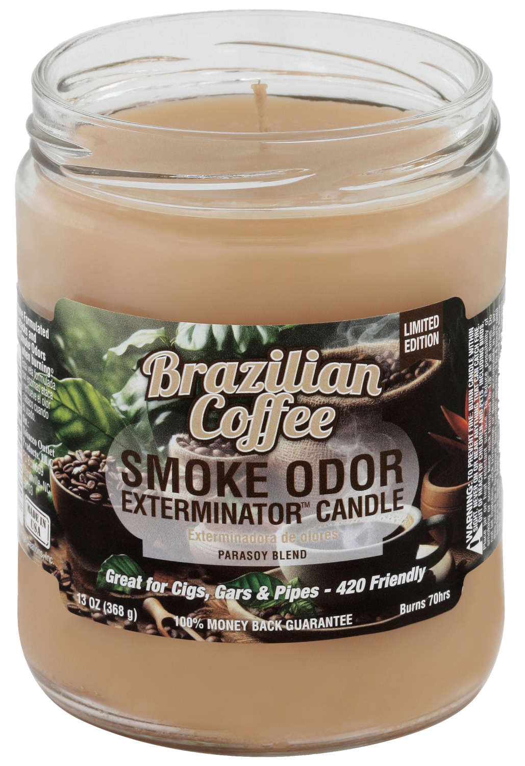 Brazilian Coffee Smoke Odor Exterminator Jar Candle – 13 oz
