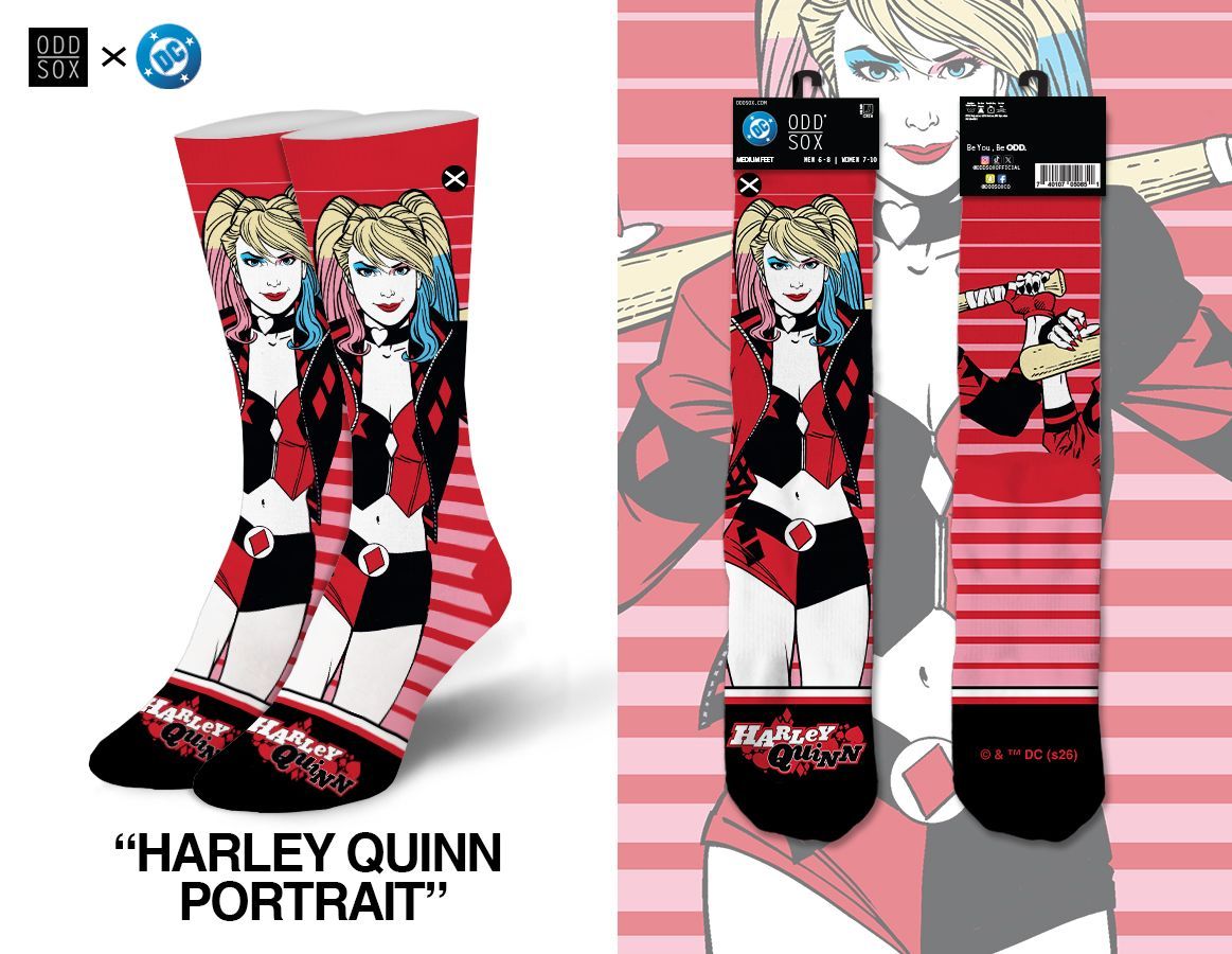 Harley Quinn Portrait - Womens Crew Straight Warner Bros
