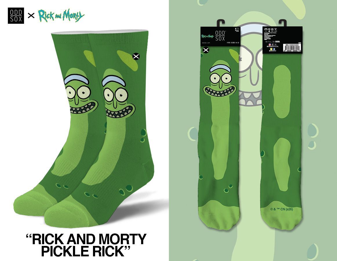 Rick &amp; Morty Pickle Rick - Mens Crew Straight Warner Bros