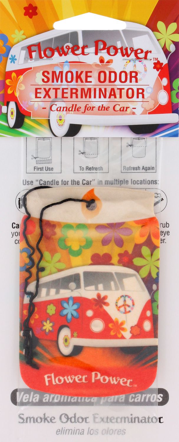 Flower Power Smoke Odor Exterminator Car Hanger