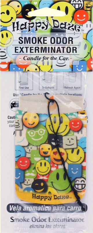 Happy Daze Smoke Odor Exterminator Car Hanger
