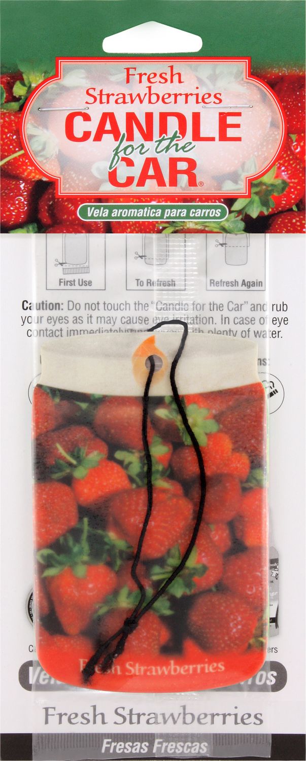 Fresh Strawberries Smoke Odor Exterminator Car Hanger