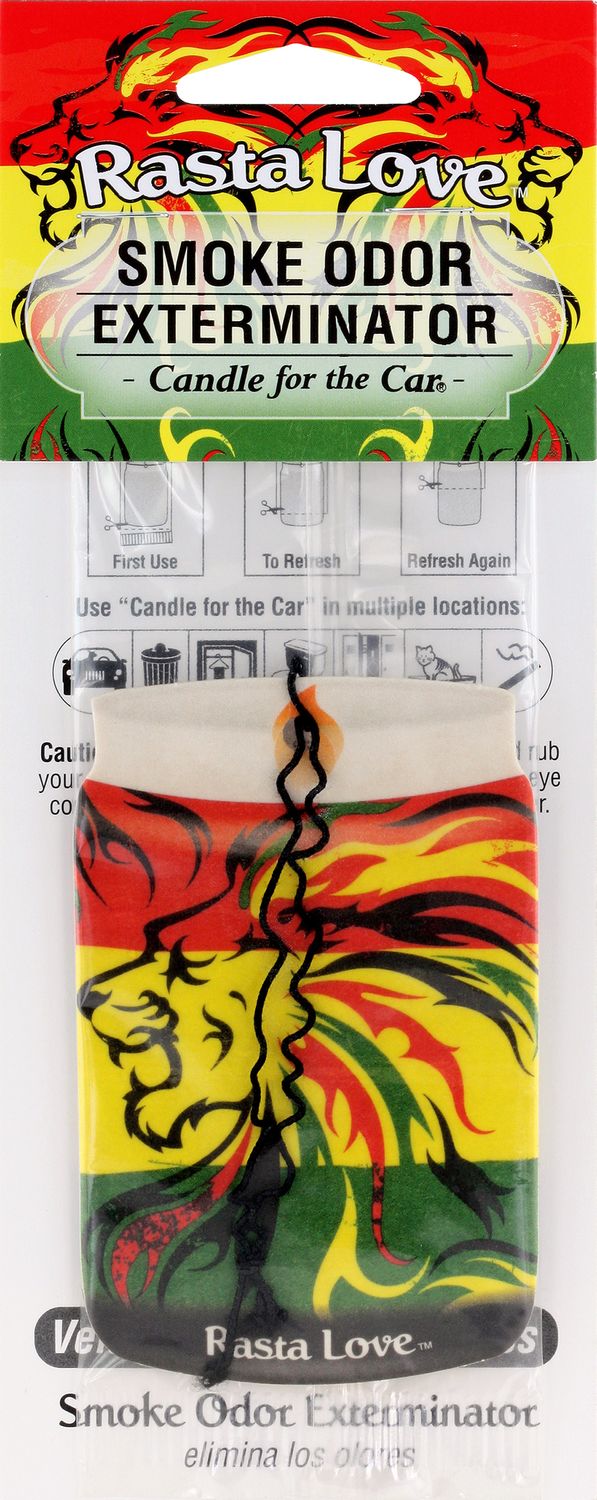 Rasta Love Smoke Odor Exterminator Car Hanger