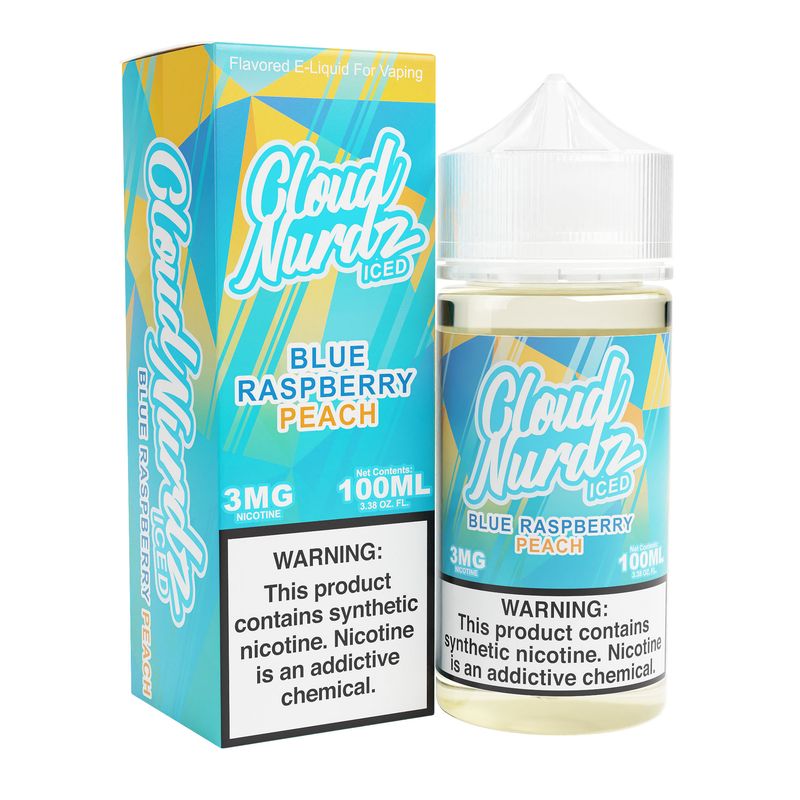 Cloud Nurdz 100mL Blue Raspberry Peach Iced