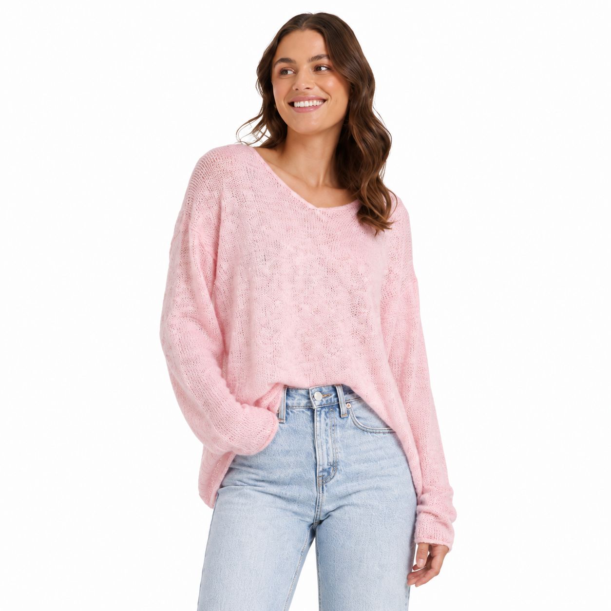 Solid Slub Sweater By Ocean Drive, Color: Ocean Air, Size: One Size
