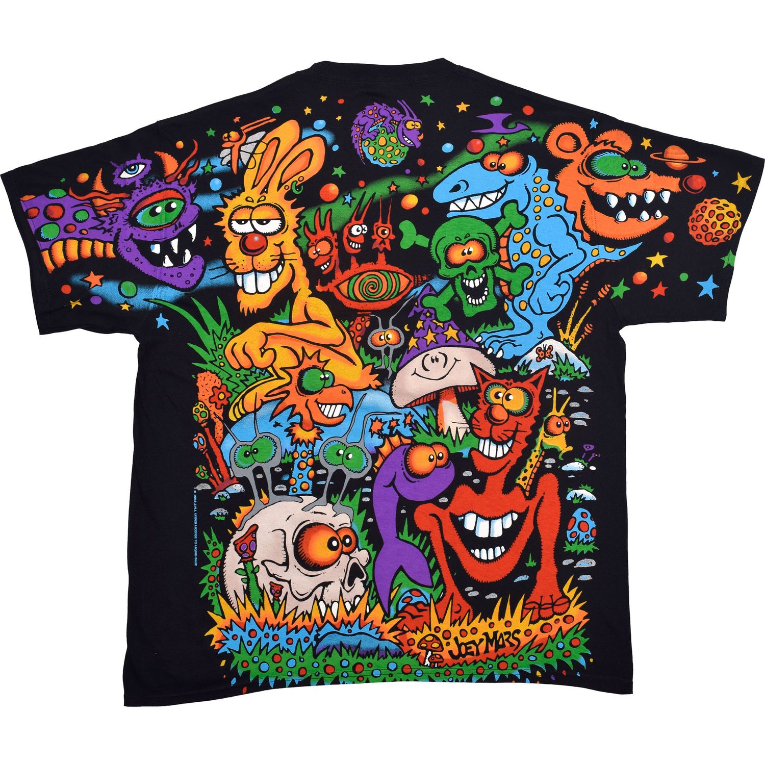 Zidzoii Joey Mars Black T-Shirt, Size: Small