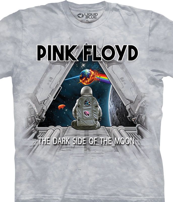Pink Floyd Astronaut Portal Tie-Dye T-Shirt, Size: Small