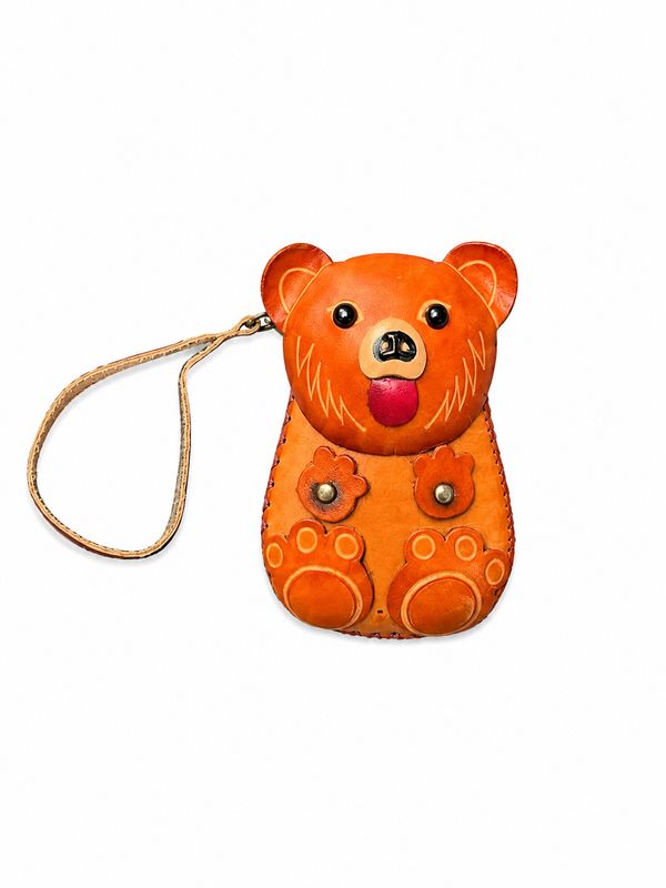 Bear Leather Keychain and Coin Purse