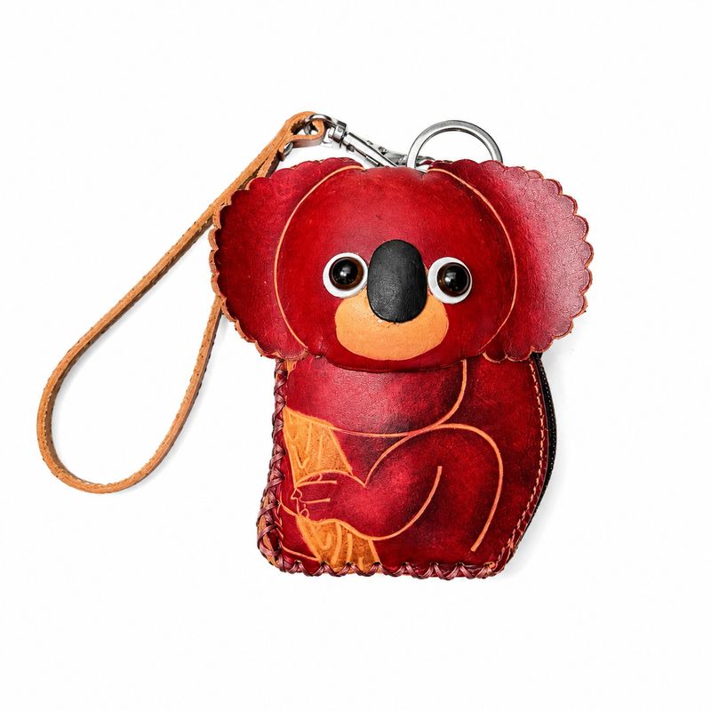 Koala Leather Keychain and Coin Purse