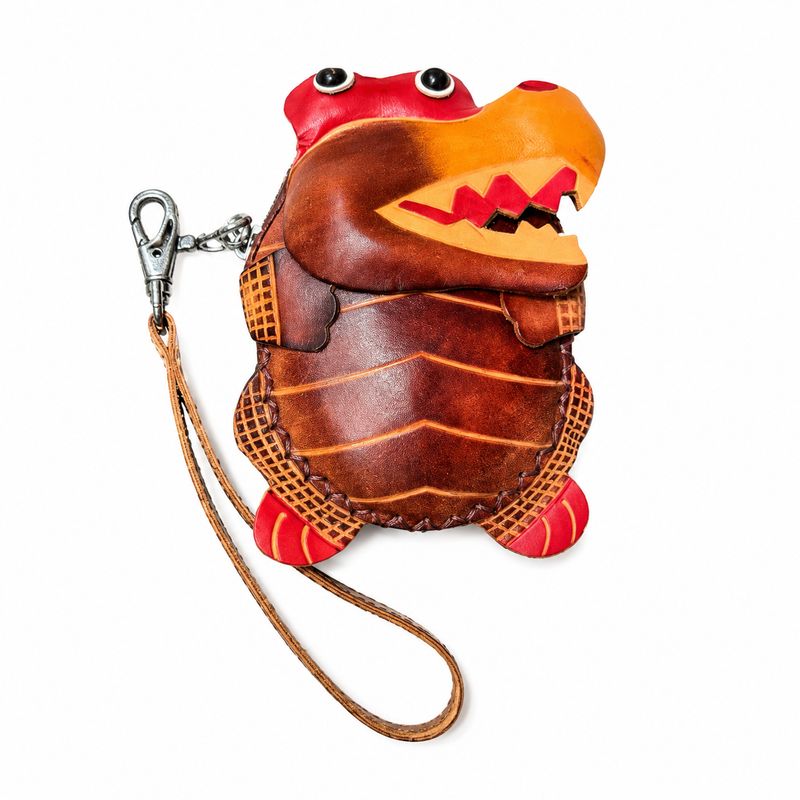 Alligator Leather Keychain and Coin Purse