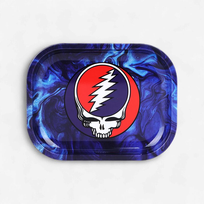 Grateful Dead x Pulsar Mini Metal Rolling Tray | Steal Your Face Swirls