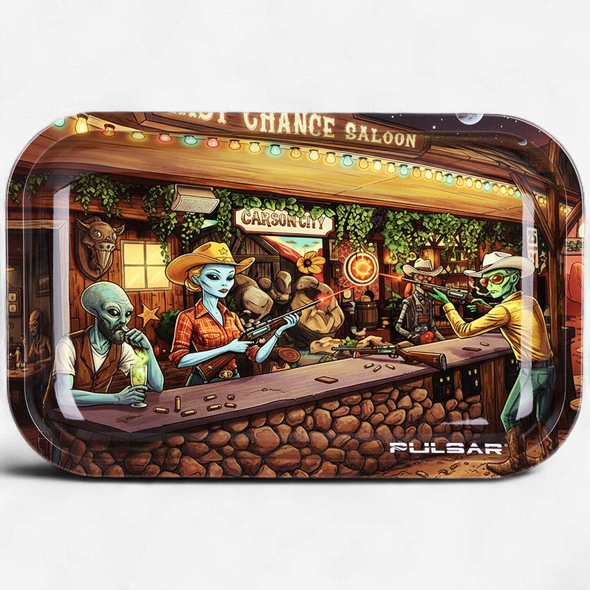 Pulsar Metal Rolling Tray | Western Aliens | 11"x7"