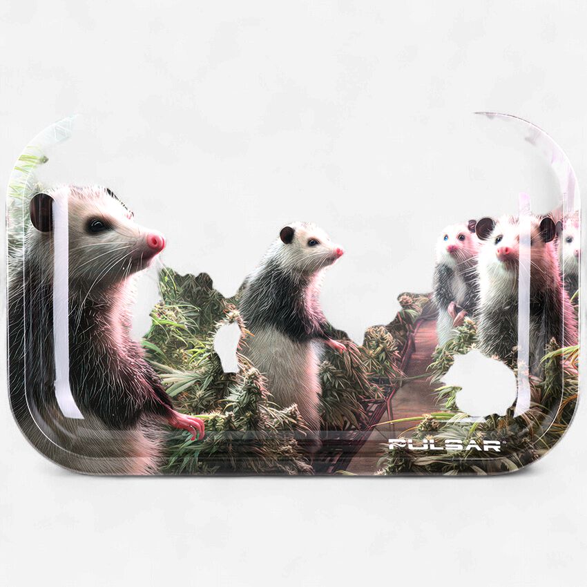 Pulsar Metal Rolling Tray | Greenhouse Opossums | 11"x7"