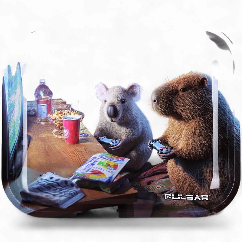 Pulsar Large Metal Rolling Tray | Furry Gamers | 13"x11"