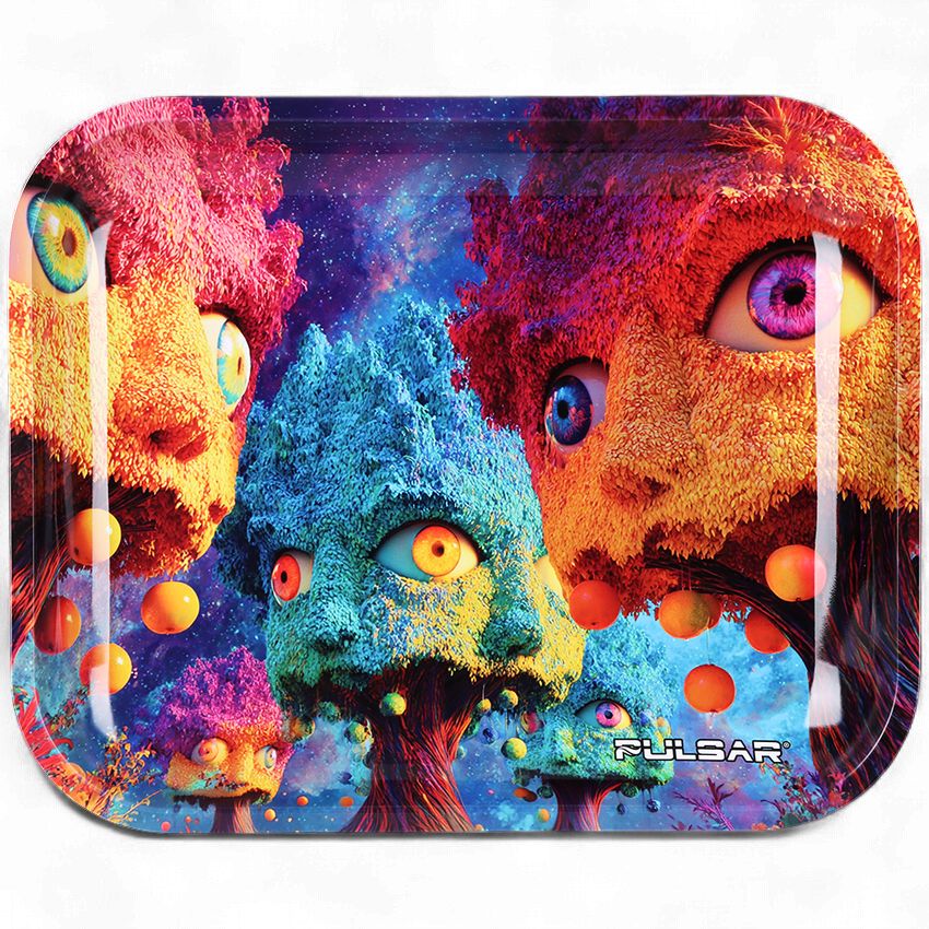 Pulsar Large Metal Rolling Tray | The Trees Have Eyes | 13"x11"