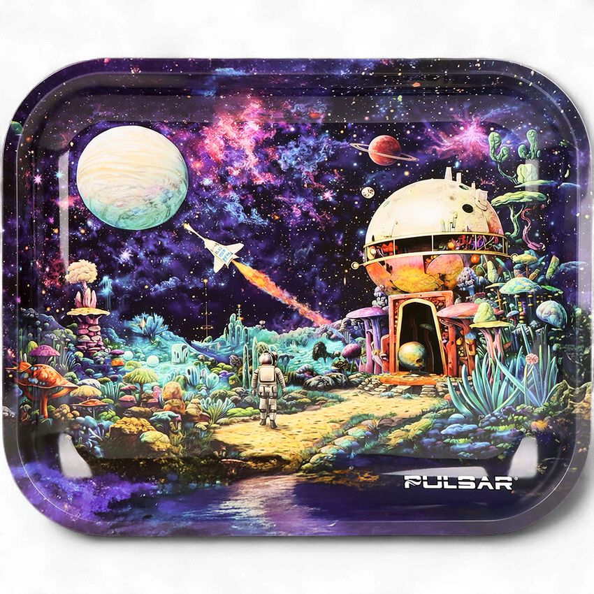 Pulsar Large Metal Rolling Tray | Space Base | 13"x11"