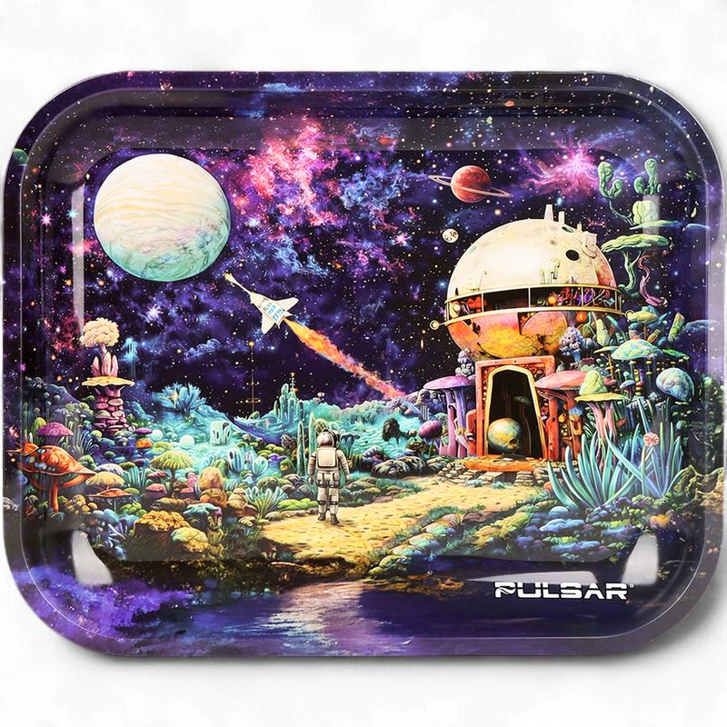 Pulsar Large Metal Rolling Tray | Space Base | 13"x11"