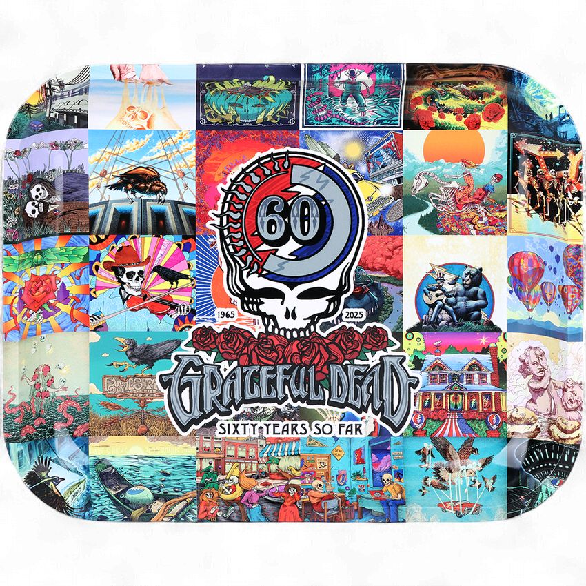 Grateful Dead x Pulsar Large Metal Rolling Tray | 60th Anniversary | 13"x11"