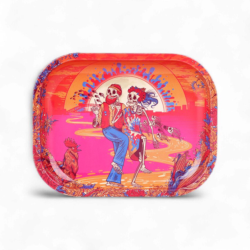 Grateful Dead x Pulsar Mini Metal Rolling Tray | Sunset Dance | 7"x5.5"