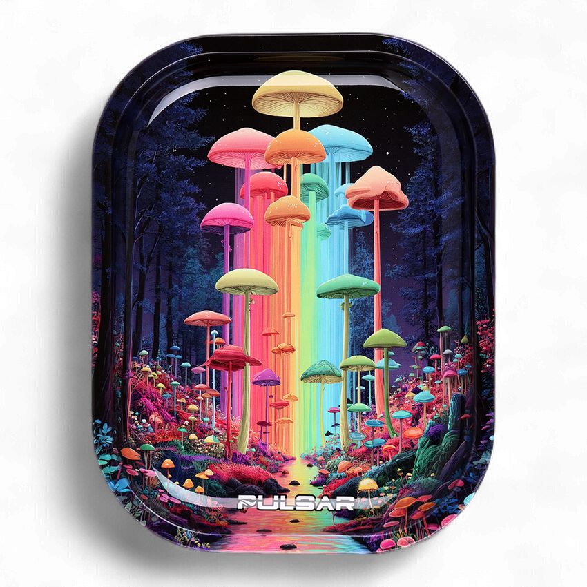 Pulsar Mini Metal Rolling Tray | Shroom Towers | 7"x5.5"