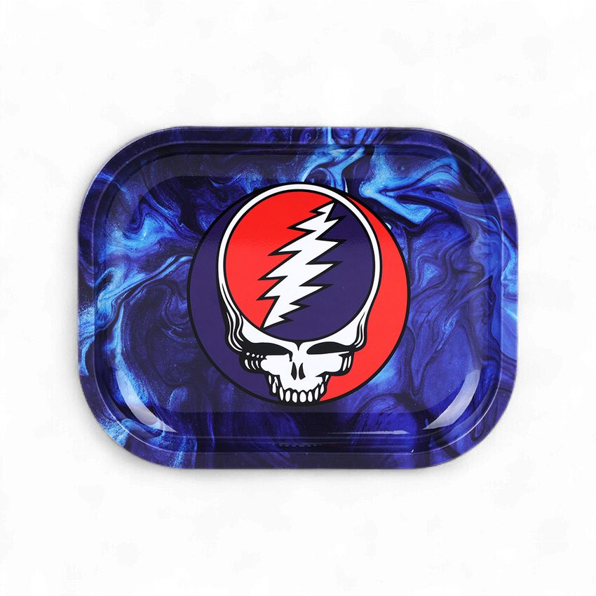 Grateful Dead x Pulsar Mini Metal Rolling Tray | Steal Your Face Swirls | 7"x5.5"