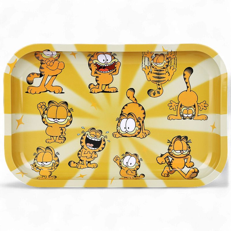 Fat Orange Cat Metal Rolling Tray | 11"x7"