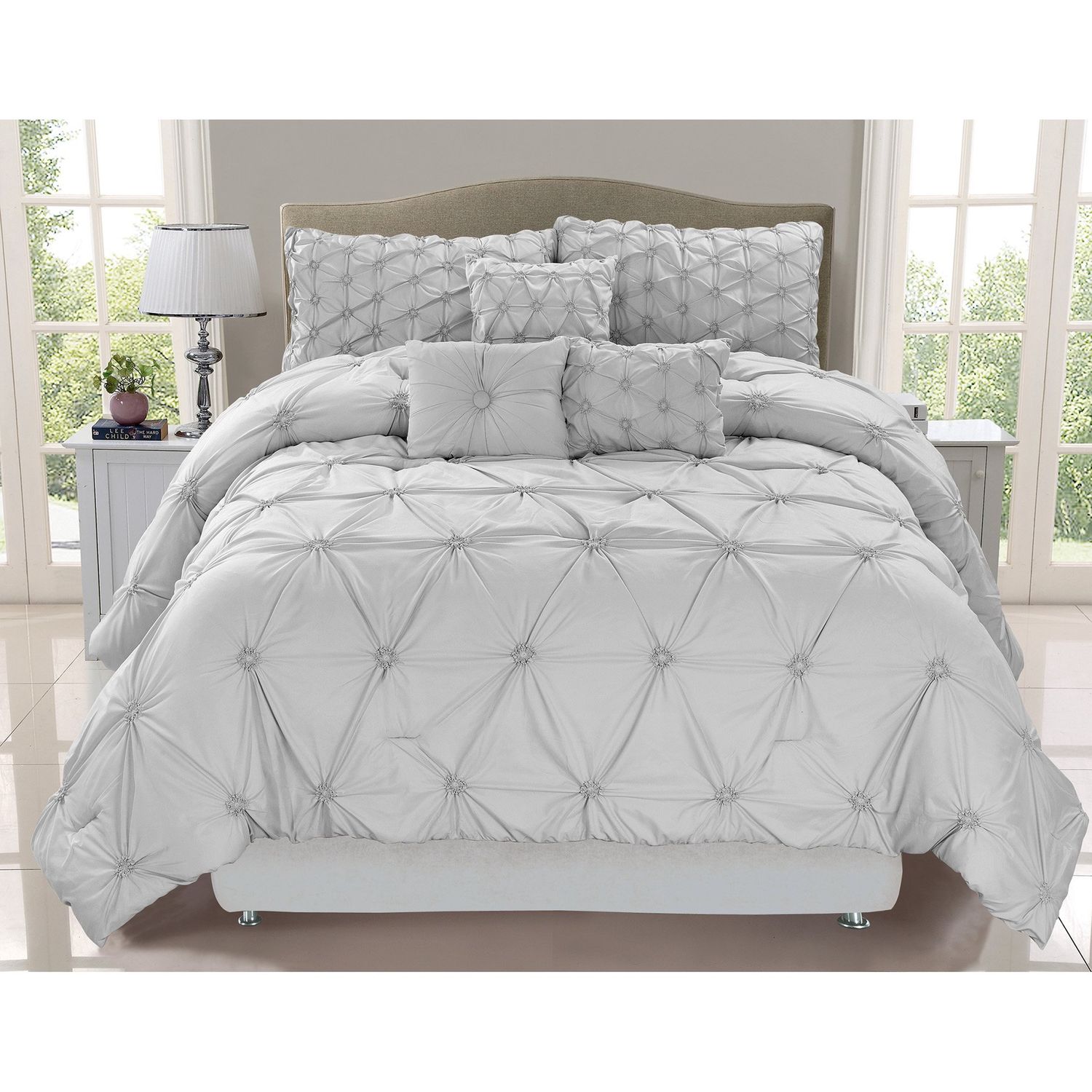Ensemble Douillette 7 mcx Chateau Gris, Size: Double