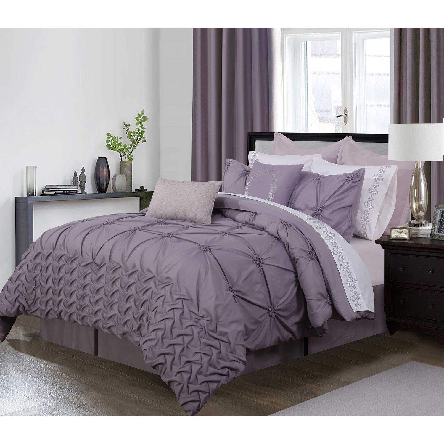 Manoir Mauve Ensemble Douillette 6 mcx Manoir Mauve Ensemble Douillette 6 mcx, Size: King