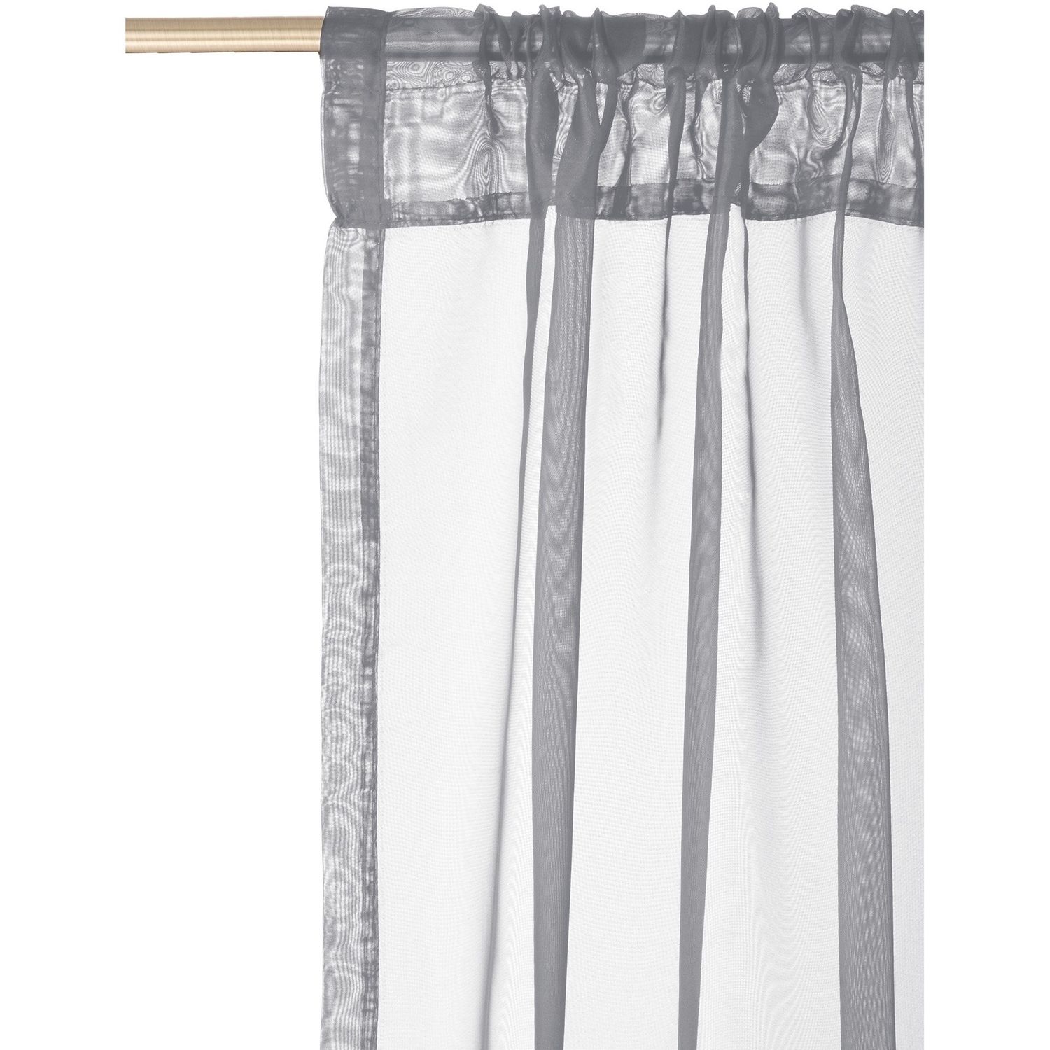 Ensemble de 2 panneaux en voile de couleur solide avec passage-triangle, Color: Gris