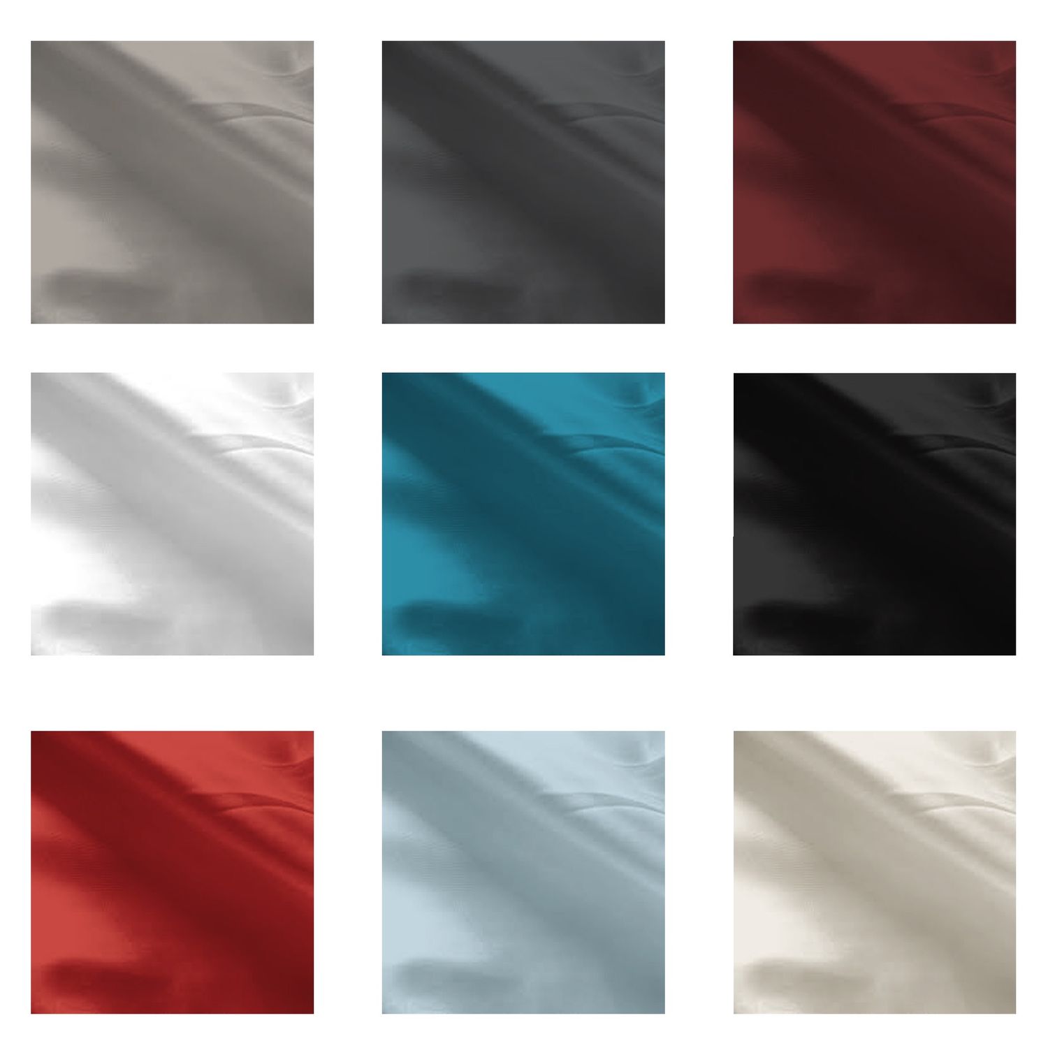 Ensembles de 2 taies d&#39;oreillers en satin, Color: Bleu Ciel