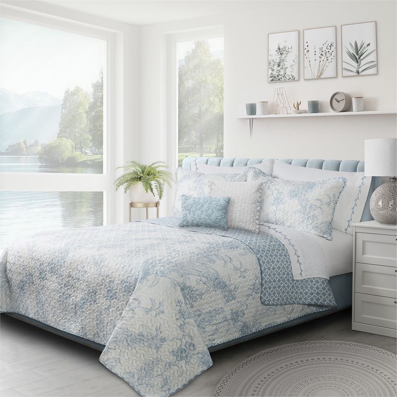 Transition bleu Ensemble de courtepointe 3 mcx