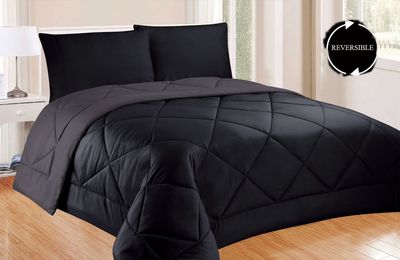 Ensemble Douillette Réversible 3 mcx - Noir/Charbon Ensemble Douillette Réversible 3 mcx - Noir/Charbon