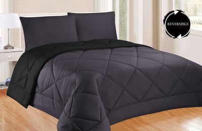 Ensemble Douillette Réversible 3 mcx - Charbon/Noir Ensemble Douillette Réversible 3 mcx - Charbon/Noir