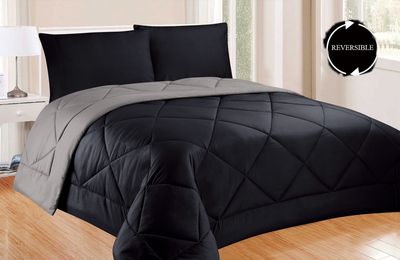 Ensemble Douillette Réversible 3 mcx - Noir/Gris