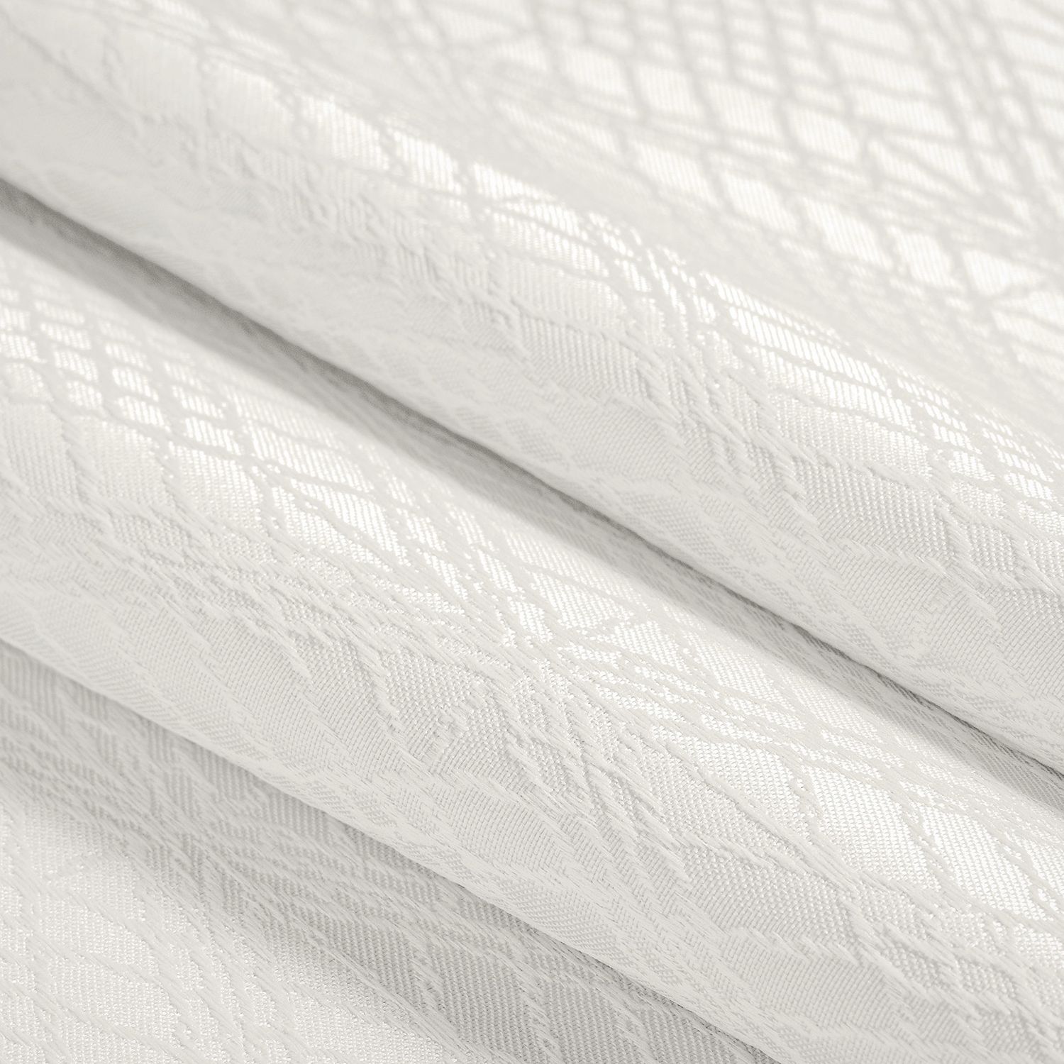 Rideau en jacquard avec oeillets en métal-  Florence - 2 panneaux, Colour: Blanc