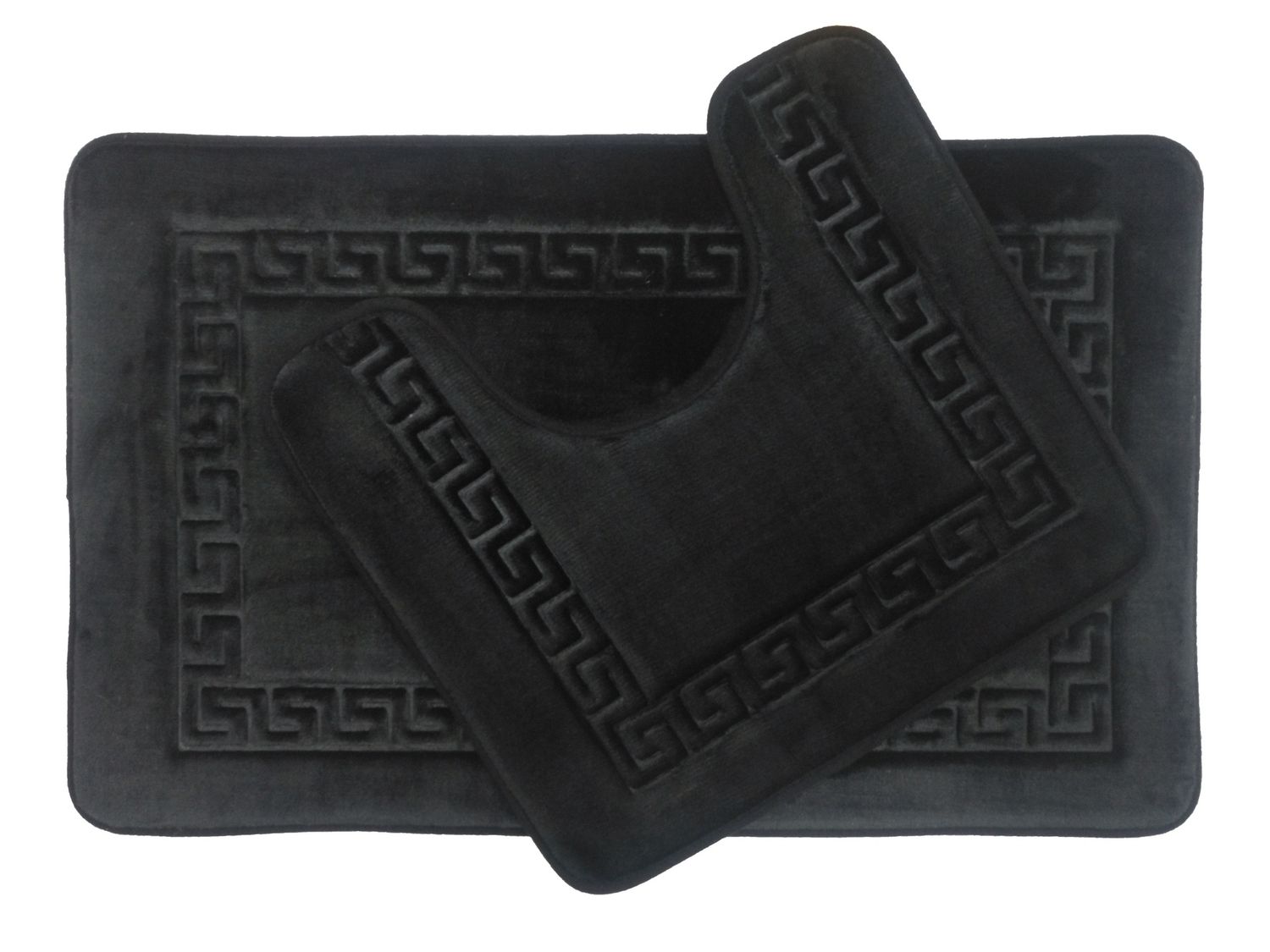 Memory Foam Bath Mat Set 2 pcs - Lexus, Color: Noir