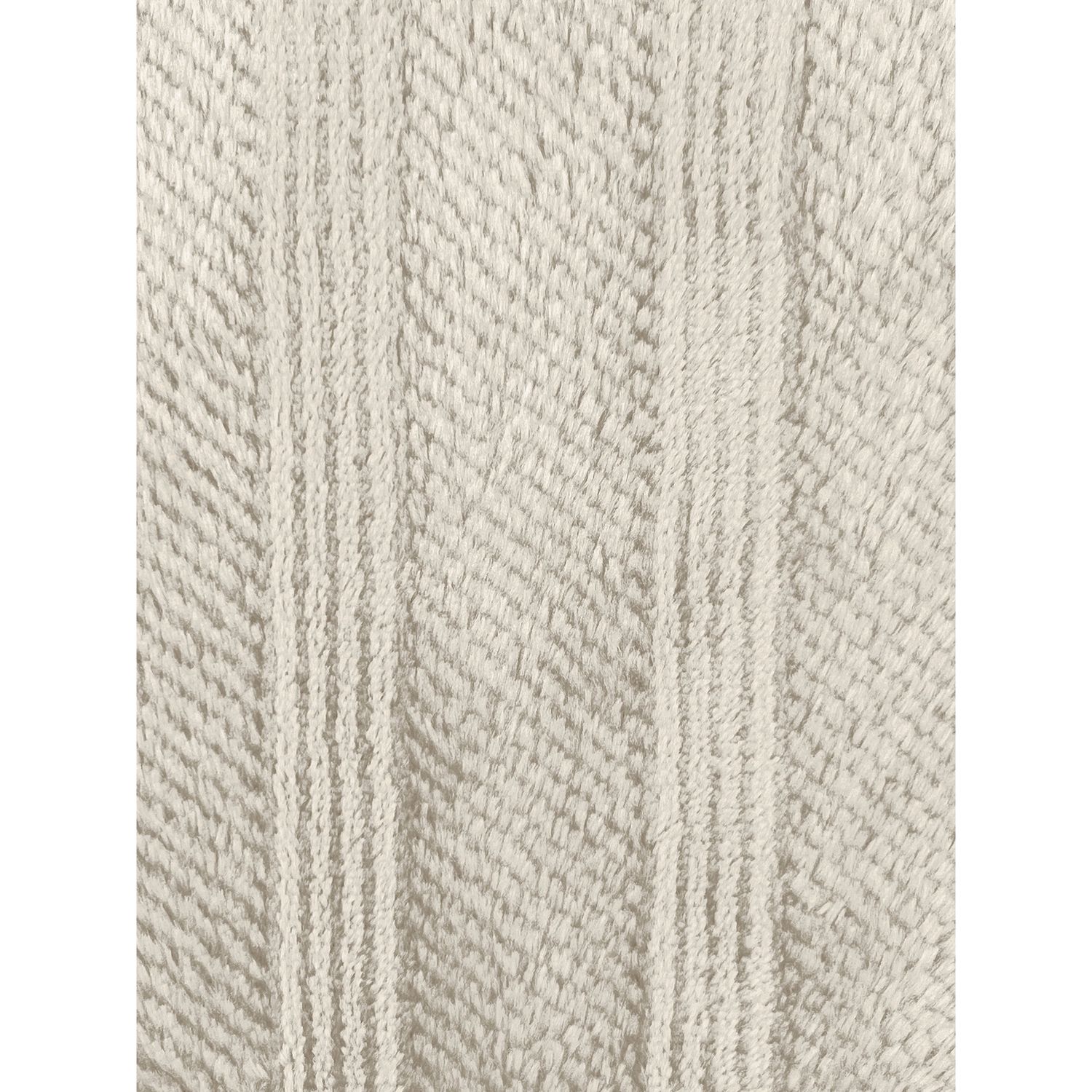 Jeté en Flanelle Jacquard - Rayures Fines - 6 couleurs, Color: Taupe