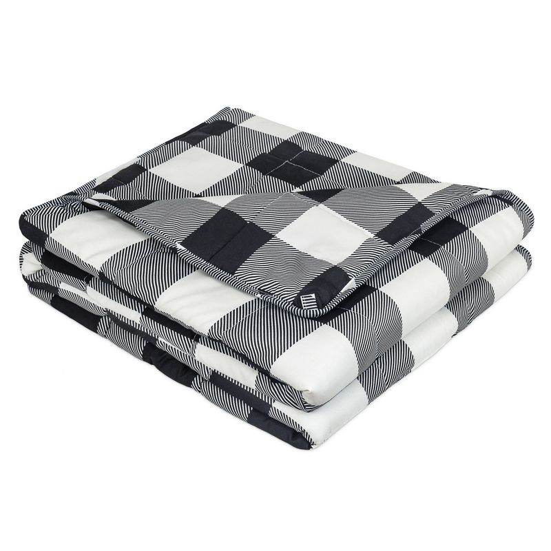 Couverture Lestée - 15 lbs - Noir/Blanc